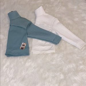 NWT Women's Avia Long Sleeve Quilted Mock Neck Pullovers